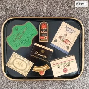 Vintage German MCM Lacquered Barware Tray